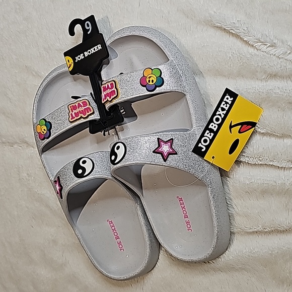 NWT Joe Boxer Glitter Decal Slides - Picture 1 of 8